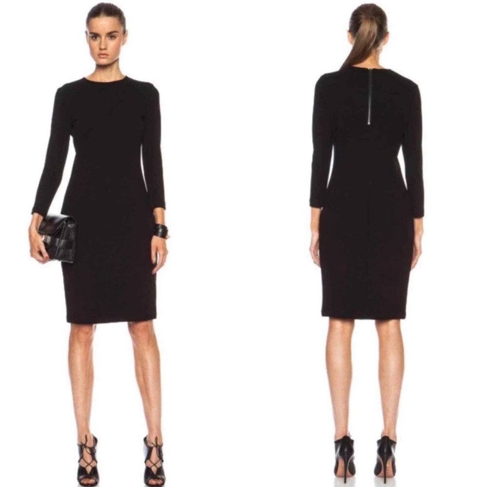 Vince Elegant Black 3/4 Sleeve Sheath Dress